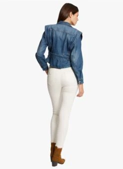 MORGAN PALIX1 - Pantalon Slim En Coton Mélangé | Beige -Sandro Geschaft 4105438