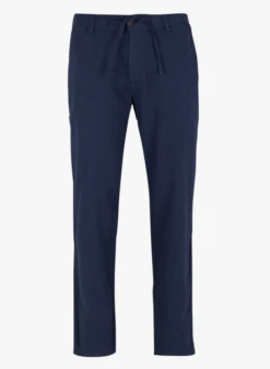 Selected Pantalon Droit En Coton Bio Mélangé | Bleu