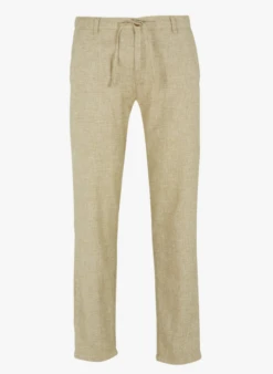 Selected Pantalon Droit En Coton Bio Mélangé | Kaki