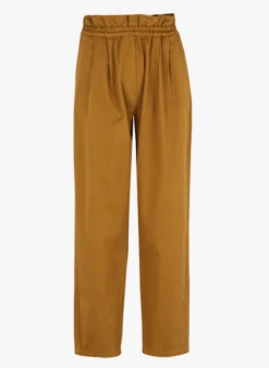 The New Society JOANNA - Pantalon Carotte En Coton | Kaki -Sandro Geschaft 4113052