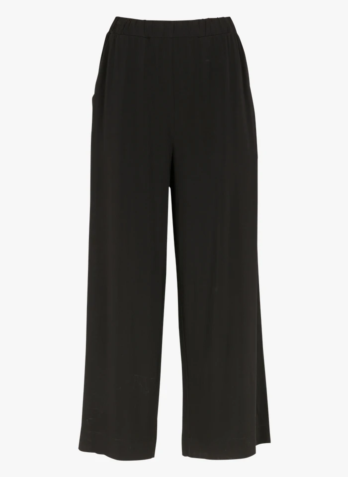Max Mara Leisure EMILIA - Pantalon Large Taille Haute | Noir 4 Max Mara Leisure EMILIA - Pantalon Large Taille Haute | Noir – Bild 3