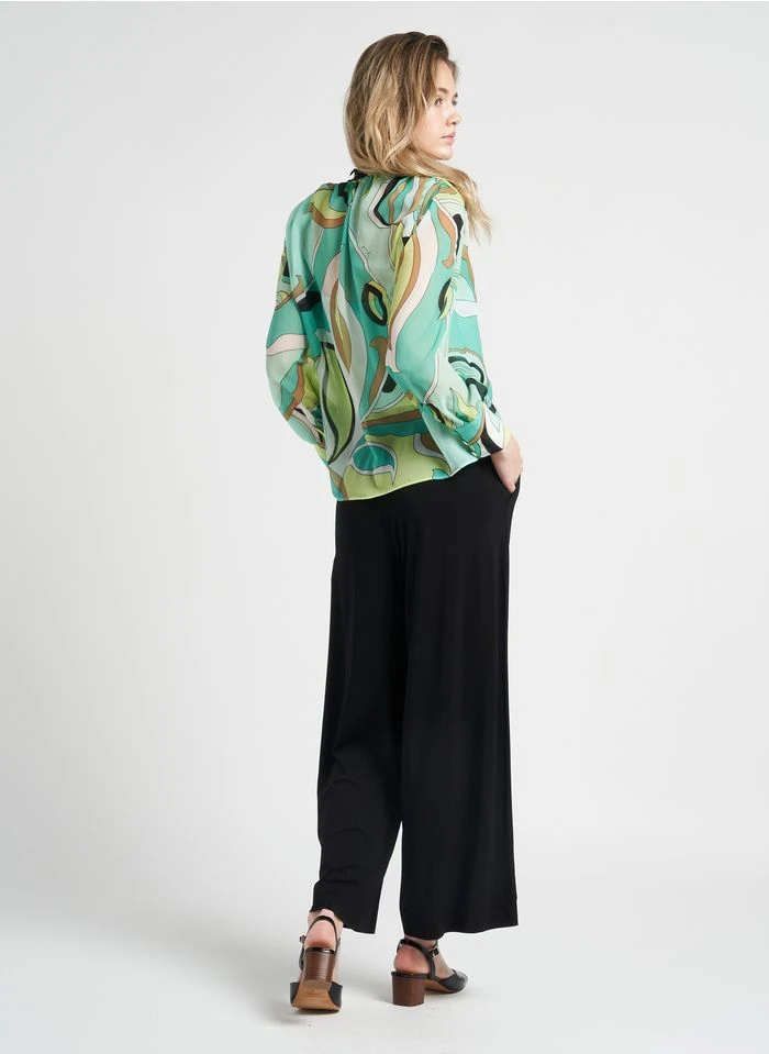 Max Mara Leisure EMILIA - Pantalon Large Taille Haute | Noir 6 Max Mara Leisure EMILIA - Pantalon Large Taille Haute | Noir – Bild 5