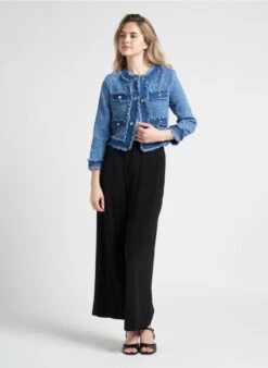 Max Mara Leisure EMILIA - Pantalon Large Taille Haute | Noir 30 Max Mara Leisure EMILIA - Pantalon Large Taille Haute | Noir -Sandro Geschaft 4122931