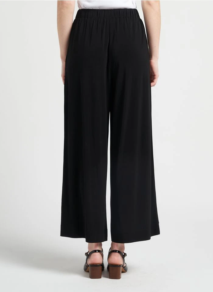 Max Mara Leisure EMILIA - Pantalon Large Taille Haute | Noir 3 Max Mara Leisure EMILIA - Pantalon Large Taille Haute | Noir – Bild 2