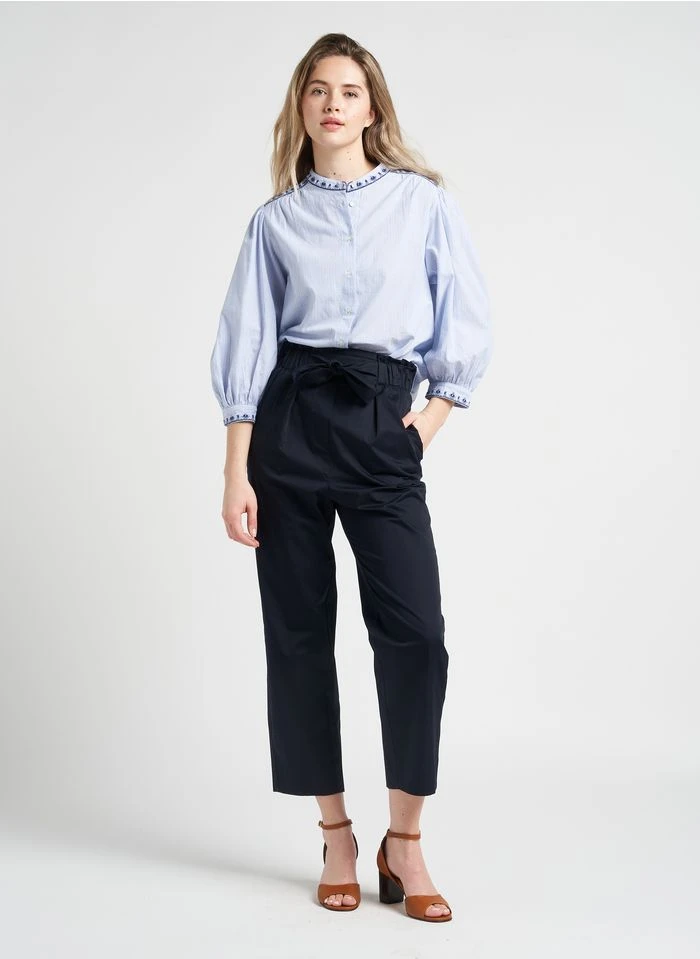 GERARD DAREL ELARA - Pantalon Carotte En Coton | Bleu 6 GERARD DAREL ELARA - Pantalon Carotte En Coton | Bleu – Bild 4