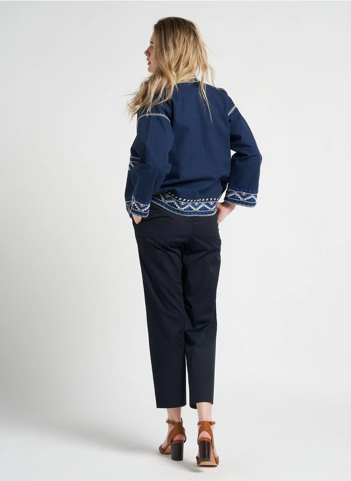GERARD DAREL ELARA - Pantalon Carotte En Coton | Bleu 9 GERARD DAREL ELARA - Pantalon Carotte En Coton | Bleu – Bild 7