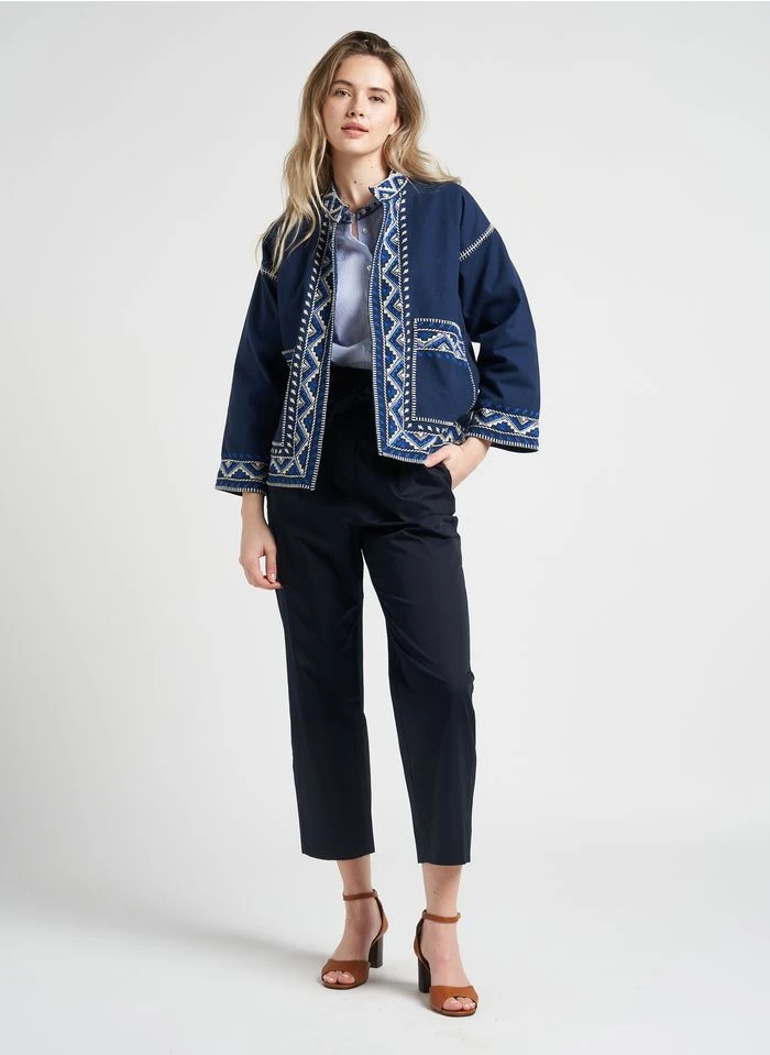 GERARD DAREL ELARA - Pantalon Carotte En Coton | Bleu 8 GERARD DAREL ELARA - Pantalon Carotte En Coton | Bleu – Bild 6