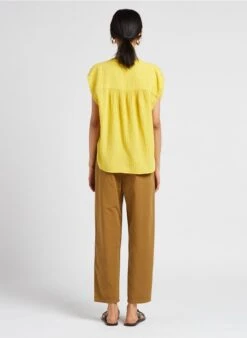 The New Society JOANNA - Pantalon Carotte En Coton | Kaki -Sandro Geschaft 4123553