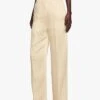 Sandro TROUVILLE - Pantalon Palazzo Droit En Viscose Et Lin | Beige -Sandro Geschaft 4126979