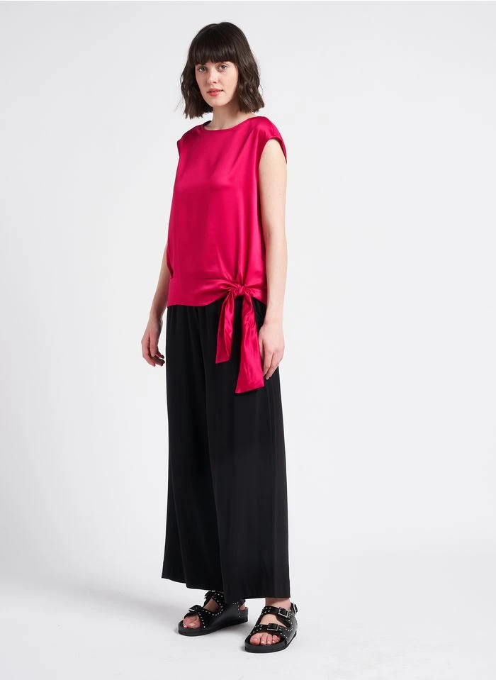 Max Mara Leisure EMILIA - Pantalon Large Taille Haute | Noir 21 Max Mara Leisure EMILIA - Pantalon Large Taille Haute | Noir – Bild 20