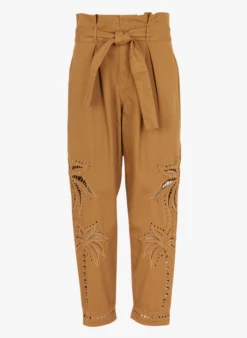 Mes Demoiselles DALMA - Pantalon Large En Coton | Vert -Sandro Geschaft 4130407