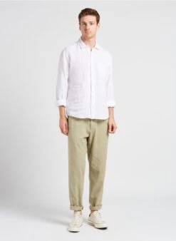 Selected Pantalon Droit En Coton Bio Mélangé | Kaki -Sandro Geschaft 4131154