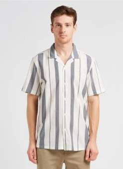 Farah ADLER - Chemise à Rayures En Coton | Bleu -Sandro Geschaft 4131285