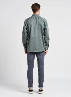 Boss Chemise Coupe Droit En Coton épais | Gris -Sandro Geschaft 4131325