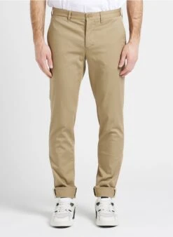 Lacoste Pantalon Droit En Coton Mélangé | Beige -Sandro Geschaft 4131983