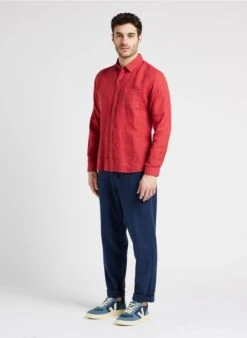 Selected Pantalon Droit En Coton Bio Mélangé | Bleu -Sandro Geschaft 4132051