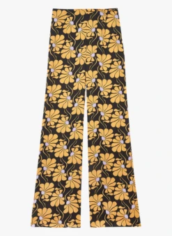 Tara Jarmon POEMA - Pantalon Large Imprimé | Noir -Sandro Geschaft 4132341