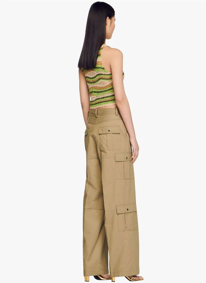 Sandro POPEYE - Pantalon Cargo En Coton Mélangé | Kaki 6 Sandro POPEYE - Pantalon Cargo En Coton Mélangé | Kaki – Bild 4