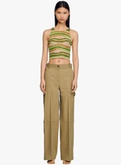 Sandro POPEYE - Pantalon Cargo En Coton Mélangé | Kaki 8 Sandro POPEYE - Pantalon Cargo En Coton Mélangé | Kaki -Sandro Geschaft 4142795