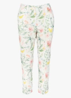 PASSIONCE - Pantalon Droit Imprimé En Coton | Blanc
