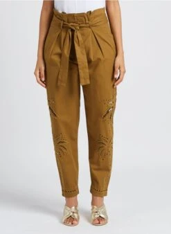 Mes Demoiselles DALMA - Pantalon Large En Coton | Vert