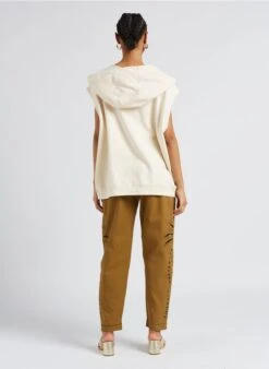 Mes Demoiselles DALMA - Pantalon Large En Coton | Vert -Sandro Geschaft 4157140