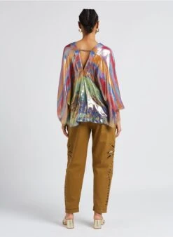 Mes Demoiselles DALMA - Pantalon Large En Coton | Vert -Sandro Geschaft 4157145