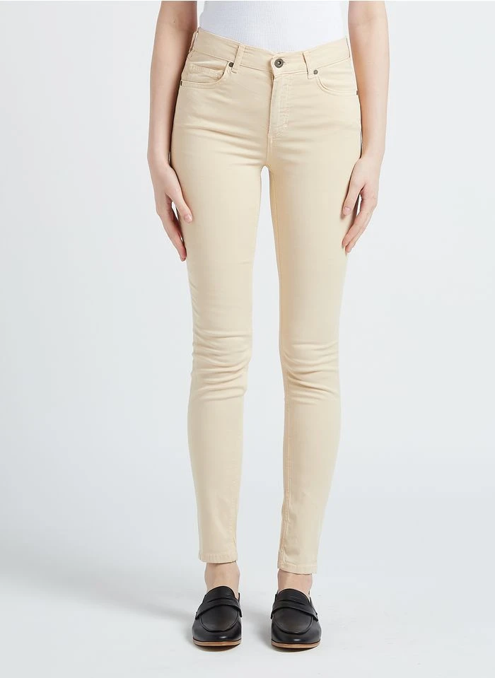 Marc O'Polo Pantalon Slim-fit Taille Haute | Beige 3 Marc O'Polo Pantalon Slim-fit Taille Haute | Beige