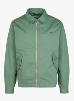 Lacoste Blouson Col Classique Regular Fit En Coton Mélangé | Vert