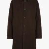 Les Deux Manteau Col Classique Regular-fit En Laine Mélangée | Marron