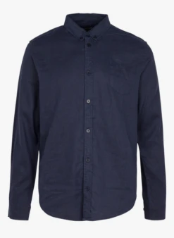 Thinking Mu HEMP ANT - Chemise Col Américain | Bleu