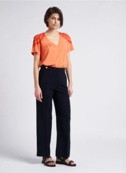 JASON - Pantalon Large | Bleu -Sandro Geschaft 4162175