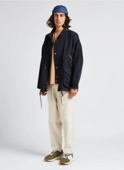 CHEVIGNON DUCK - Parka Col Montant à Capuche En Coton Mélangé | Bleu -Sandro Geschaft 4168918