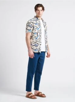 Ikks Chemise Regular-fit à Imprimé | Bleu -Sandro Geschaft 4169838