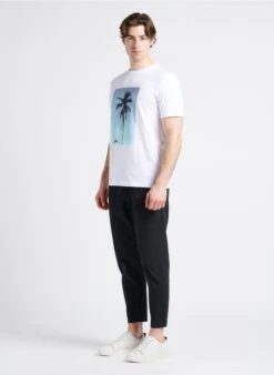 Boss Pantalon Slim-fit En Coton Mélangé | Noir -Sandro Geschaft 4169867
