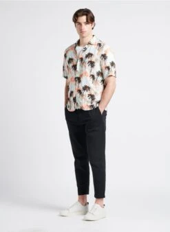 Boss Pantalon Slim-fit En Coton Mélangé | Noir -Sandro Geschaft 4169871