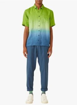 DANETTE - Chemise à Col Classique En Lin | Bleu -Sandro Geschaft 4175640