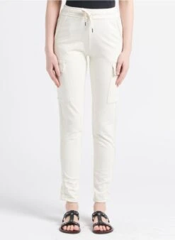 POEGGY - Jogging Taille Haute En Coton Mélangé | Blanc