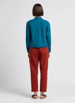 MAISON 123 NOOR - Pantalon Droit En Coton | Marron -Sandro Geschaft 4189864