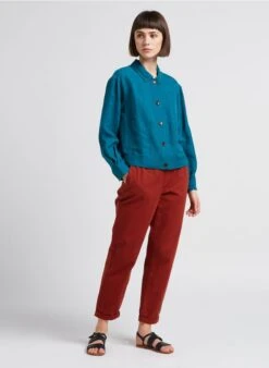MAISON 123 NOOR - Pantalon Droit En Coton | Marron -Sandro Geschaft 4189865