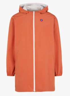Imperméable Long à Capuche Convertible | Orange