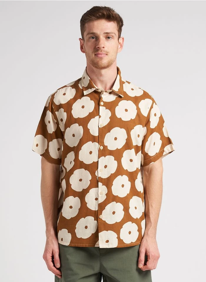 Thinking Mu POPPY TOM - Chemise Ample En Coton Imprimé Fleuri | Marron 4 Thinking Mu POPPY TOM - Chemise Ample En Coton Imprimé Fleuri | Marron – Bild 2