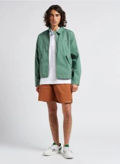 Lacoste Blouson Col Classique Regular Fit En Coton Mélangé | Vert -Sandro Geschaft 4201783