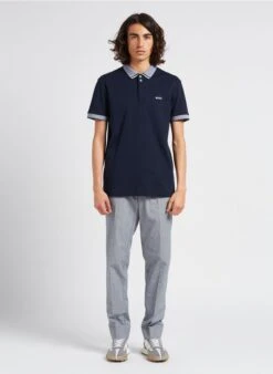 Boss Pantalon Slim En Coton Mélangé | Noir -Sandro Geschaft 4201961