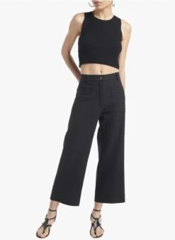 Vanessa Bruno HELIAS - Pantalon Large En Lin Mélangé | Noir