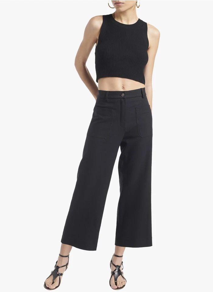 Vanessa Bruno HELIAS - Pantalon Large En Lin Mélangé | Noir 3 Vanessa Bruno HELIAS - Pantalon Large En Lin Mélangé | Noir