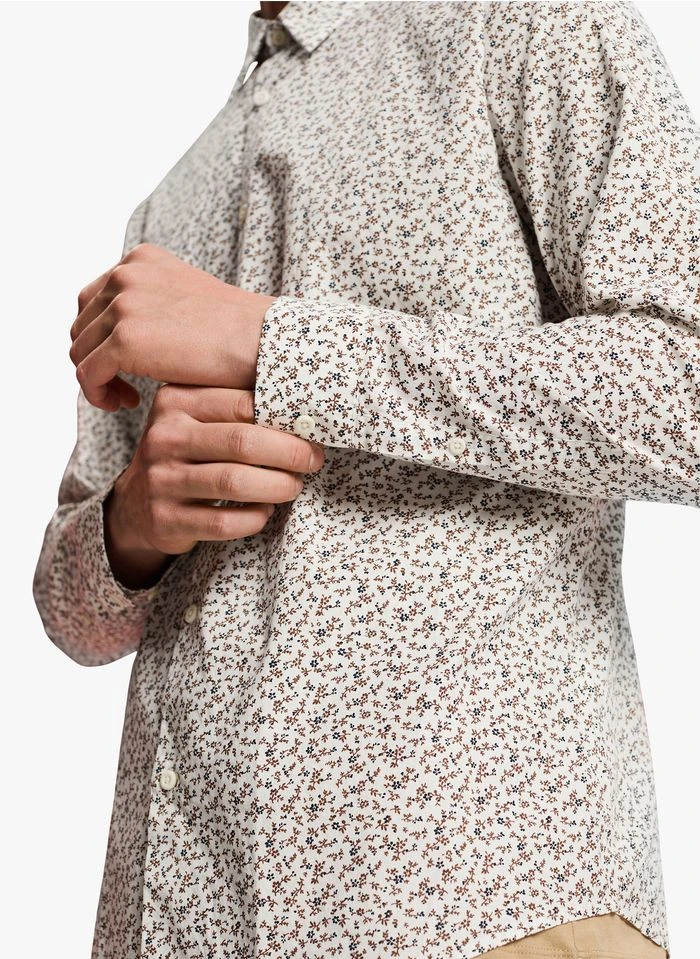 ESPRIT Chemise Regular-fit En Coton Imprimé | Blanc 6 ESPRIT Chemise Regular-fit En Coton Imprimé | Blanc – Bild 4