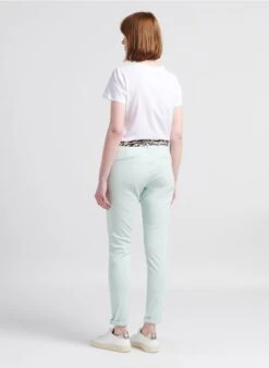 LE TEMPS DES CERISES Pantalon Chino Ceinturé En Coton | Vert -Sandro Geschaft 4217215