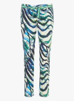 Please Pantalon Slim Imprimé En Coton Mélangé | Beige