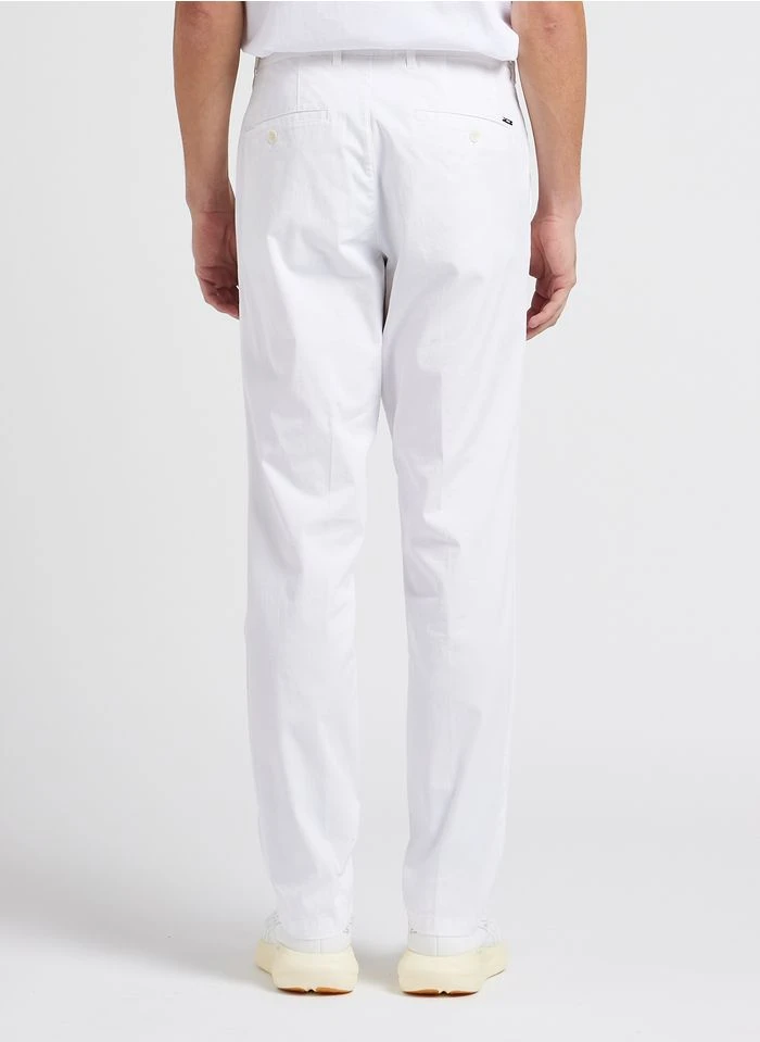 Boss Pantalon Slim-fit En Coton | Blanc 5 Boss Pantalon Slim-fit En Coton | Blanc – Bild 3